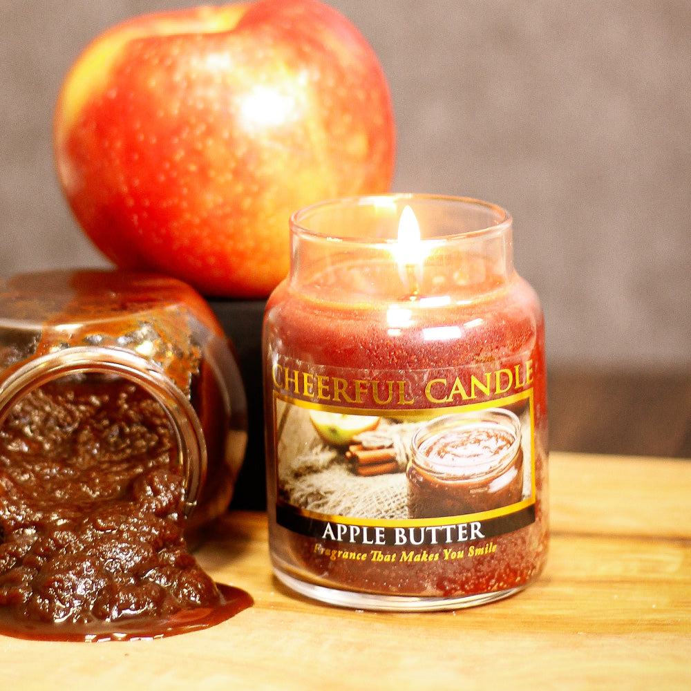 Apple Butter Scented Candle - 6 oz, Single Wick, Cheerful Candle