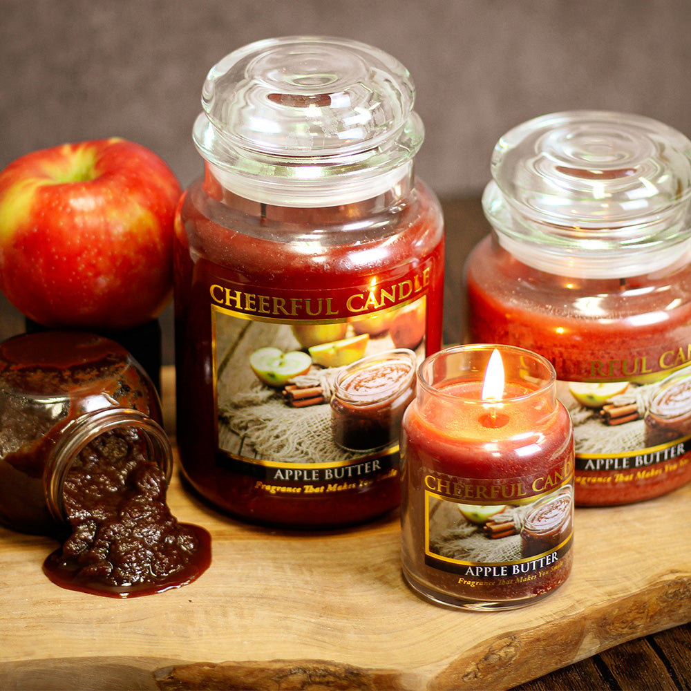 Apple Butter Scented Candle - 6 oz, Single Wick, Cheerful Candle