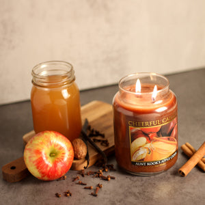 Aunt Kook's Apple Cider - 24 oz Cheerful Candle