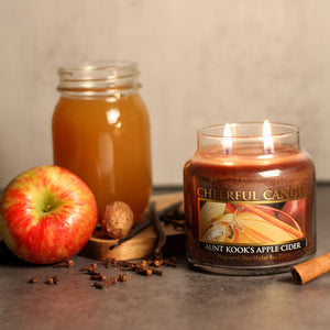 Aunt Kook's Apple Cider - 16 oz Cheerful Candle