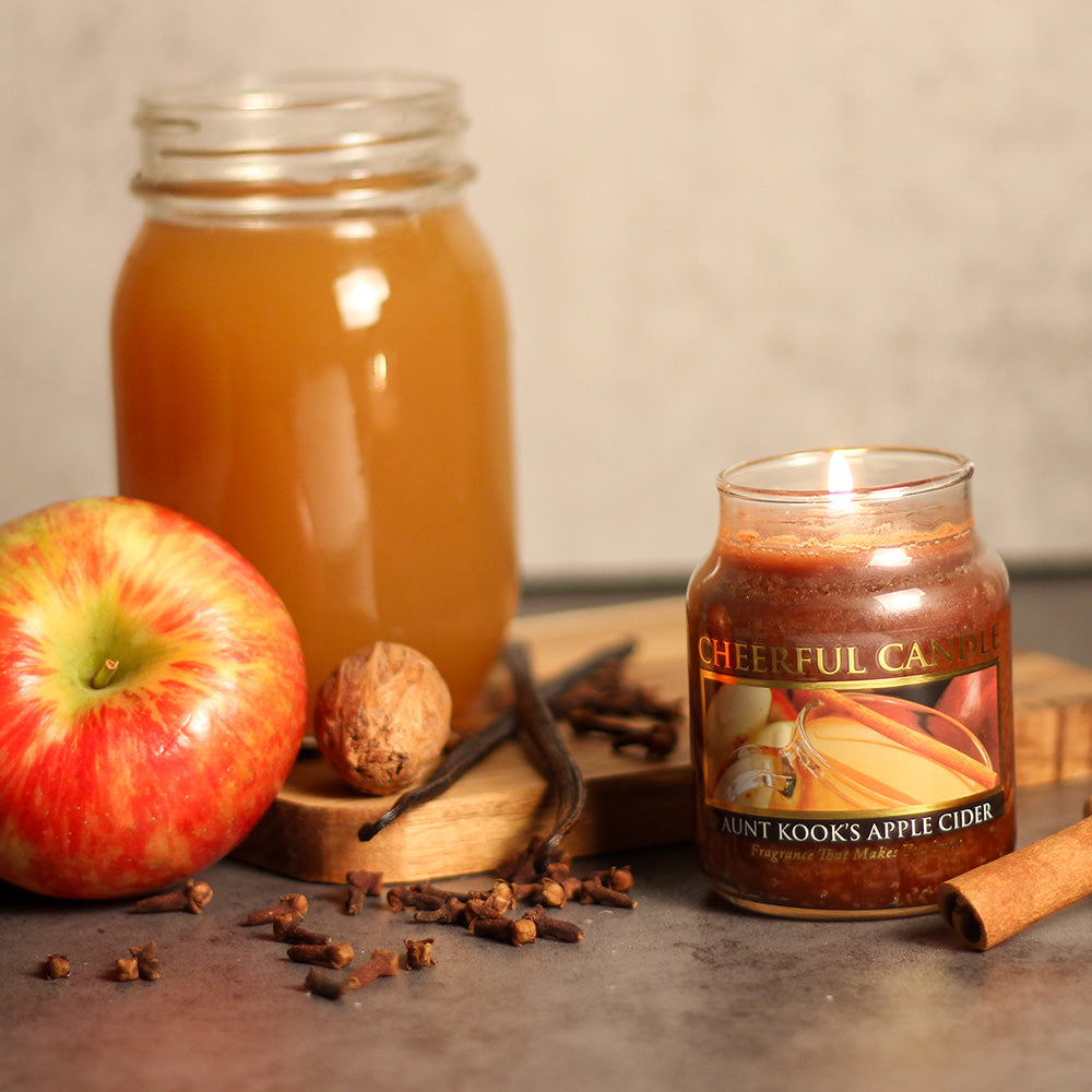 Aunt Kook's Apple Cider - 6 oz Cheerful Candle