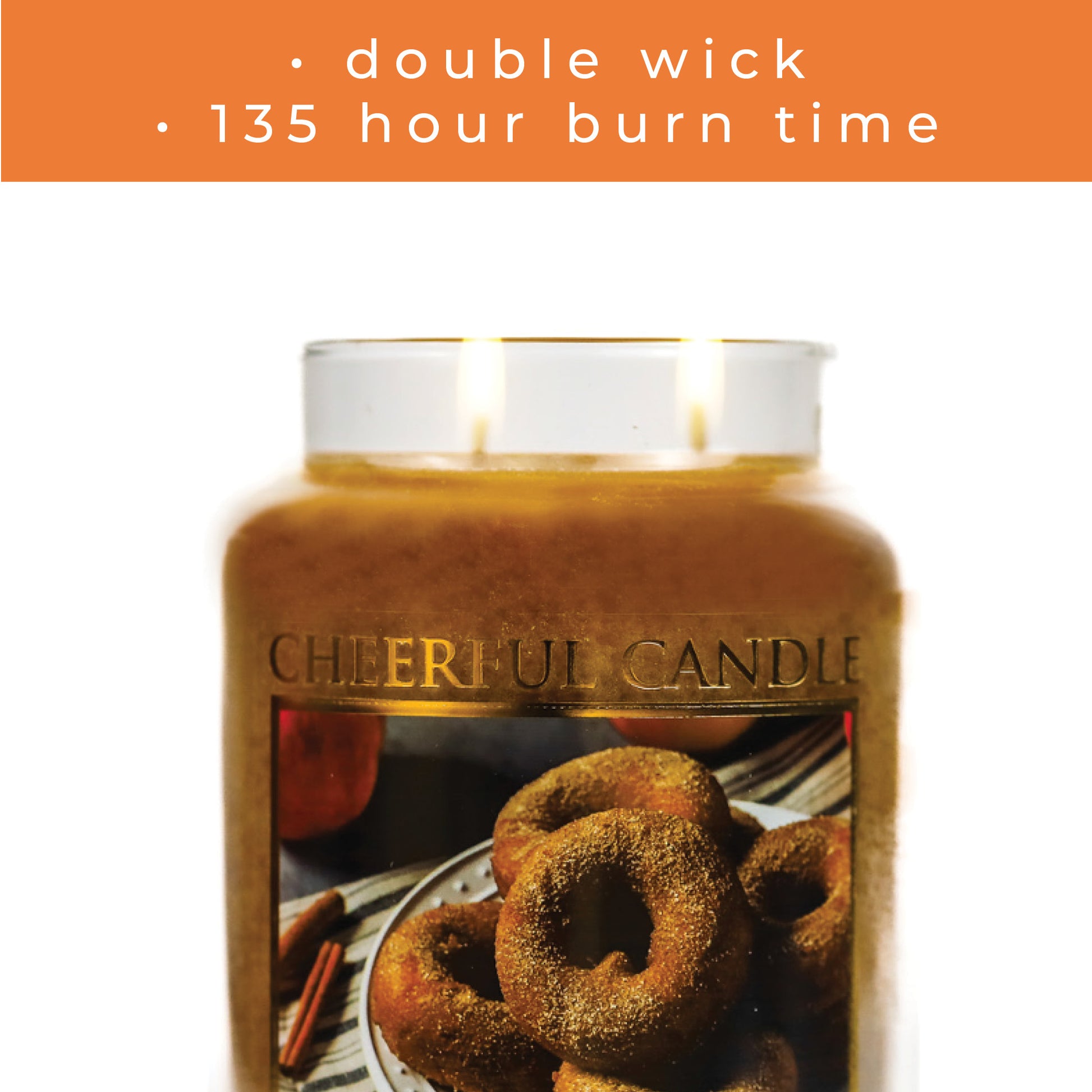 Apple Cider Donut - 24 oz Cheerful Candle