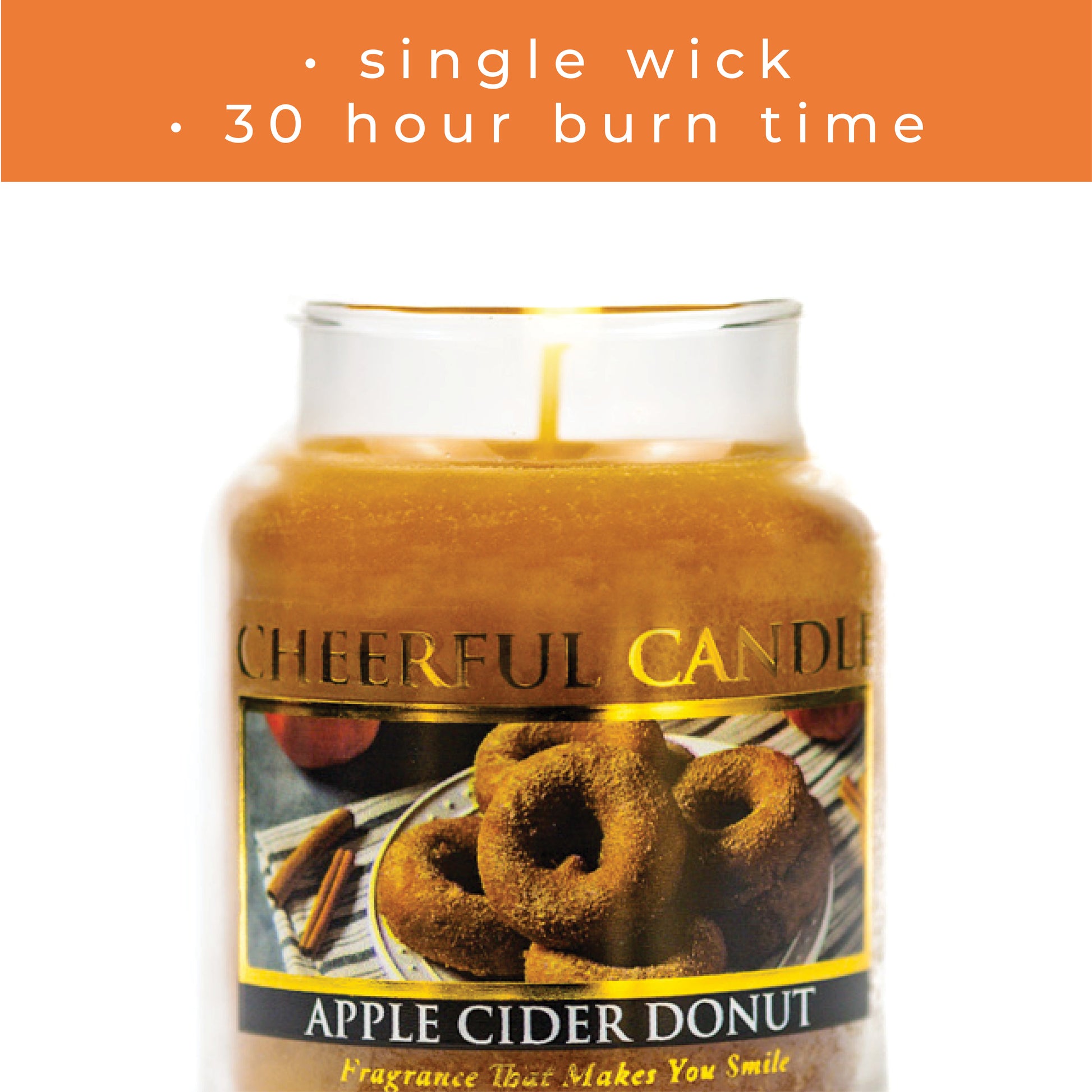 Apple Cider Donut - 6 oz Cheerful Candle