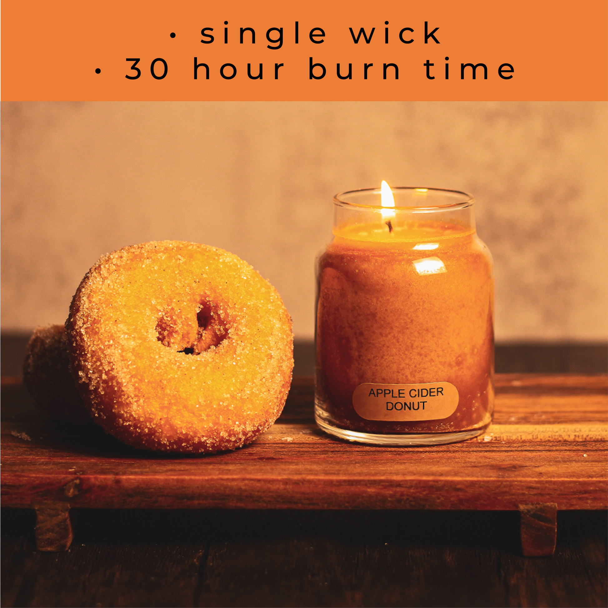 Apple Cider Donut - 6 oz Baby Candle