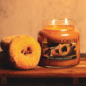 Apple Cider Donut Scented Candle -16 oz, Double Wick, Cheerful Candle