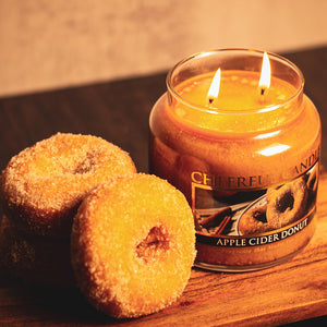 Apple Cider Donut Scented Candle -16 oz, Double Wick, Cheerful Candle