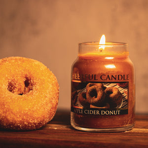 Apple Cider Donut Scented Candle - 6 oz, Single Wick, Cheerful Candle