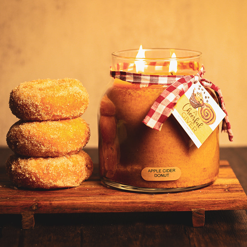 Apple Cider Donut - 34 oz, Double Wick, Papa Jar