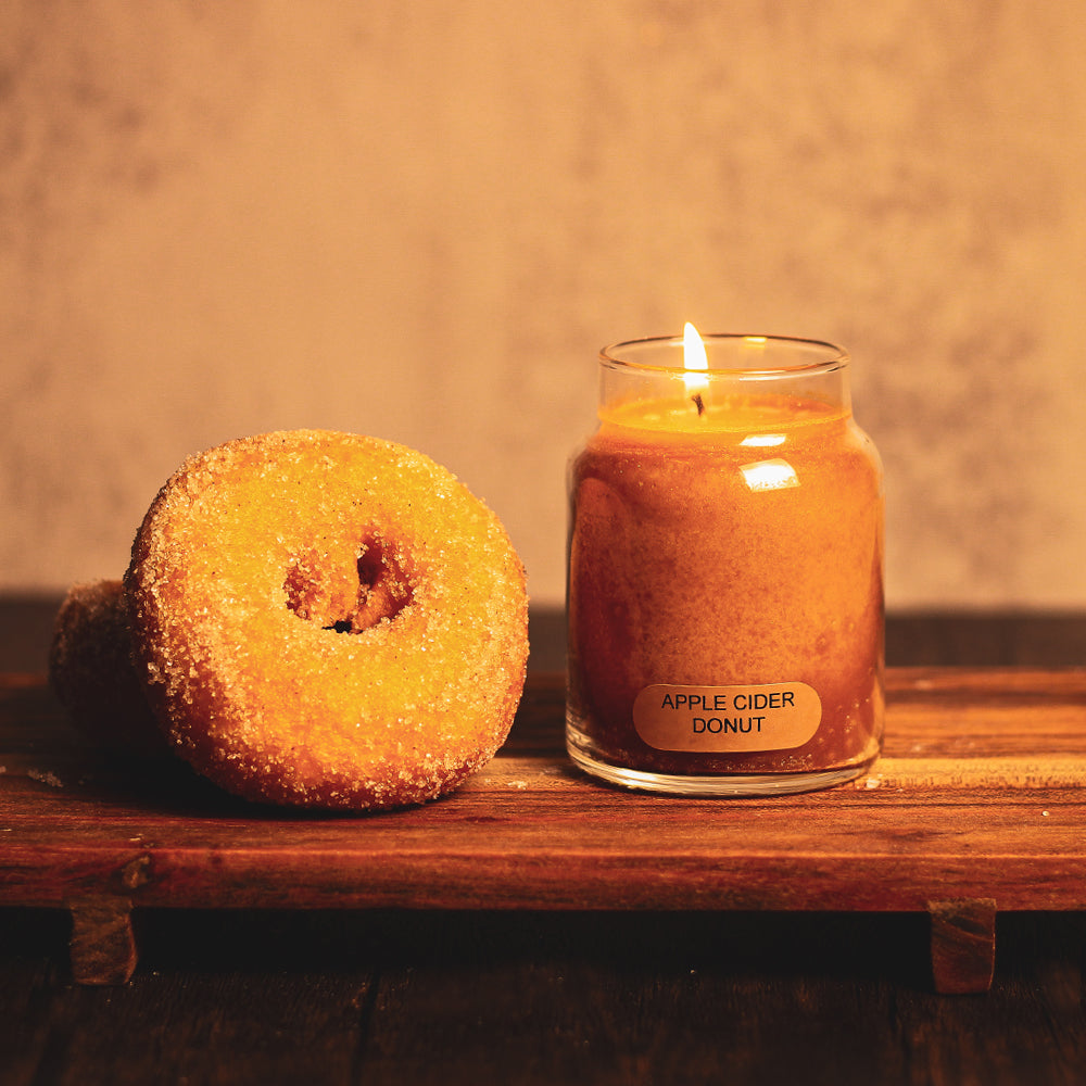 Apple Cider Donut Scented Candle - 6 oz, Single Wick, Baby Jar