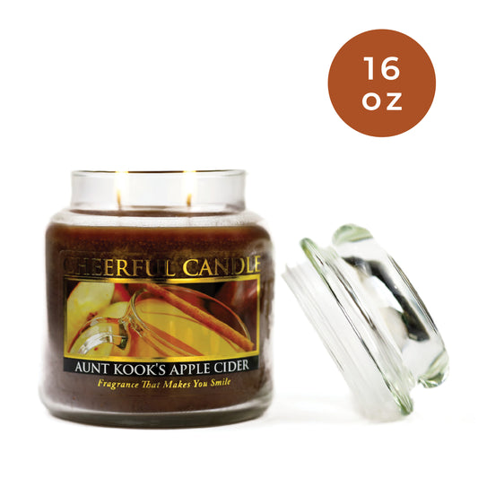 Aunt Kook's Apple Cider - 16 oz Cheerful Candle