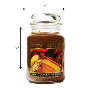 Aunt Kook's Apple Cider - 24 oz Cheerful Candle