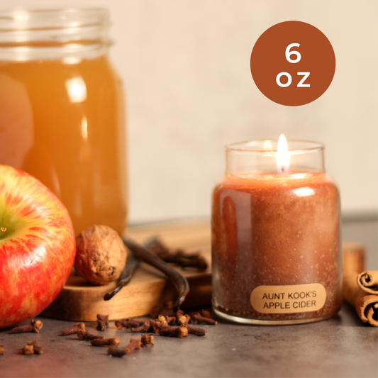 Aunt Kook's Apple Cider - 6 oz Baby Candle