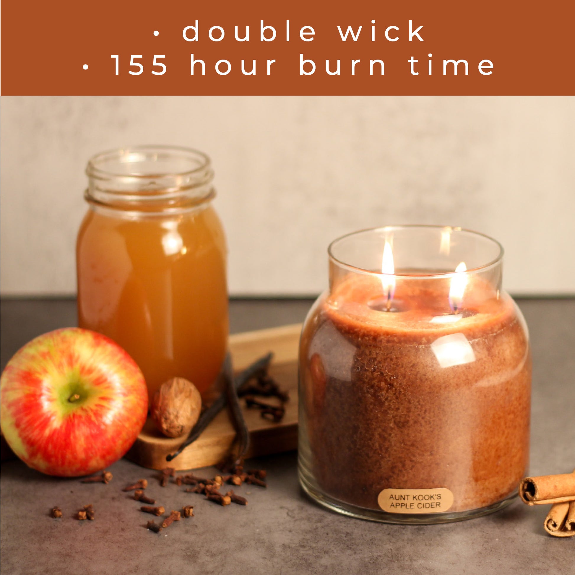 Aunt Kook's Apple Cider - 34 oz Papa Candle