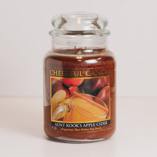 Aunt Kook's Apple Cider - 24 oz Cheerful Candle