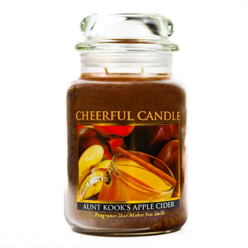 Aunt Kook's Apple Cider - 24 oz Cheerful Candle