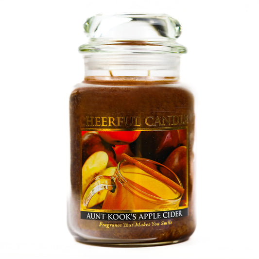 Aunt Kook's Apple Cider - 24 oz Cheerful Candle