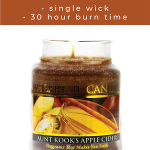 Aunt Kook's Apple Cider - 6 oz Cheerful Candle