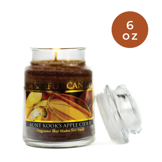 Aunt Kook's Apple Cider - 6 oz Cheerful Candle