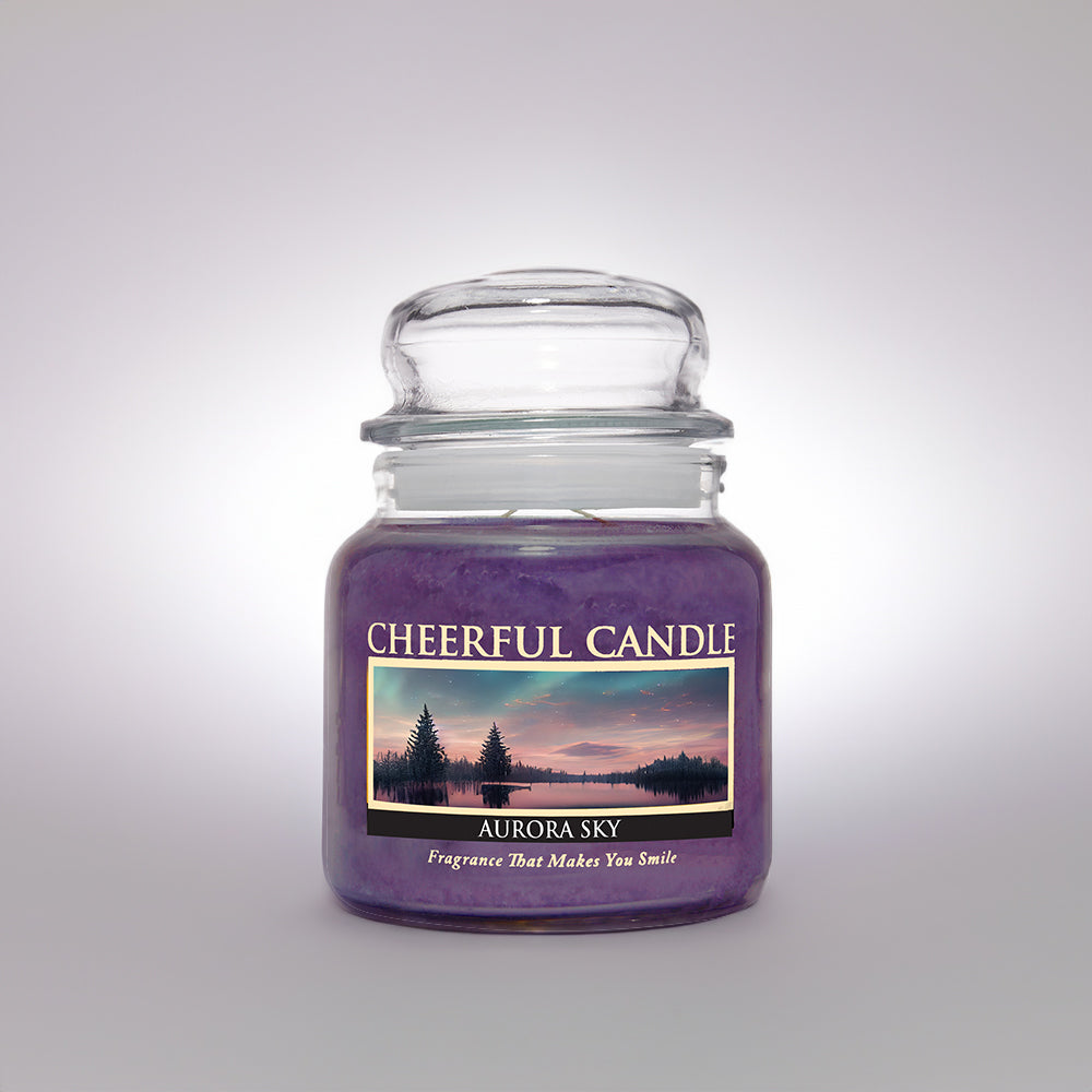 Aurora Sky Scented Candle -16 oz, Double Wick, Cheerful Candle