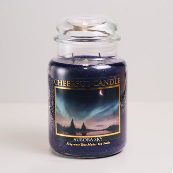 Aurora Sky Scented Candle -24 oz, Double Wick, Cheerful Candle