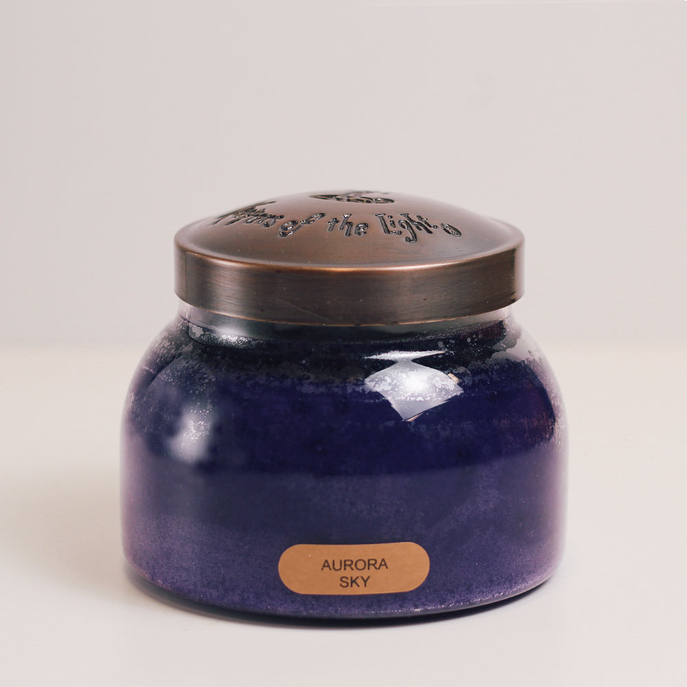 Aurora Sky Scented Candle - 22 oz, Double Wick, Mama Jar