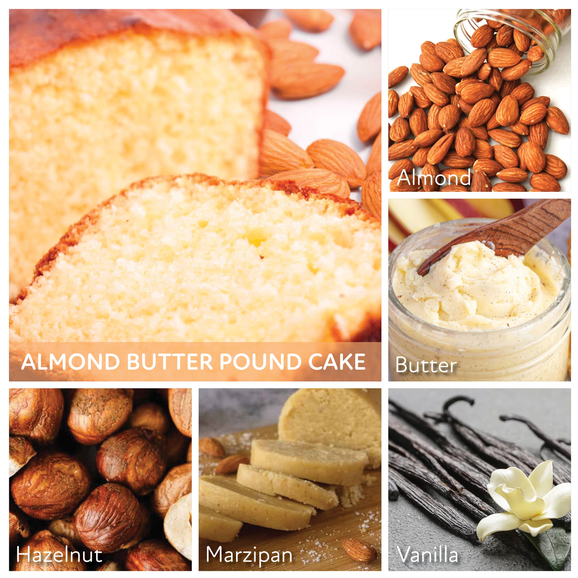 Almond Butter Pound Cake - 16 oz Cheerful Candle