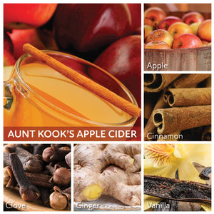 Aunt Kook's Apple Cider - 16 oz Cheerful Candle