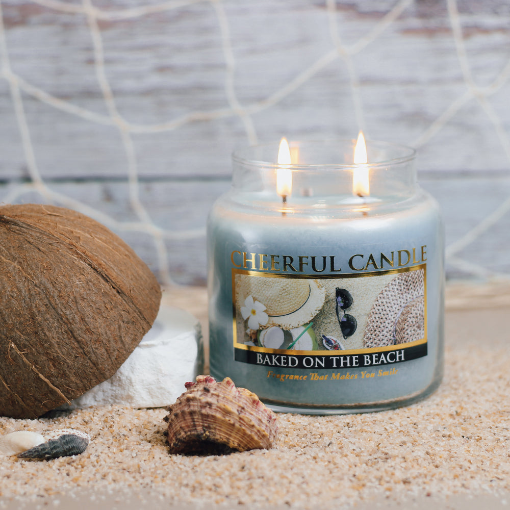 Baked on the Beach Scented Candle -16 oz, Double Wick, Cheerful Candle