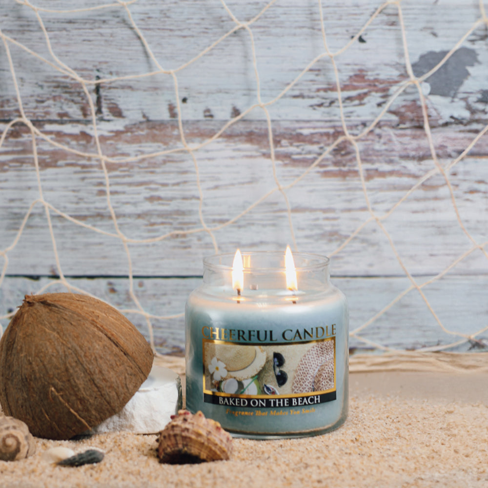 Baked on the Beach Scented Candle -16 oz, Double Wick, Cheerful Candle