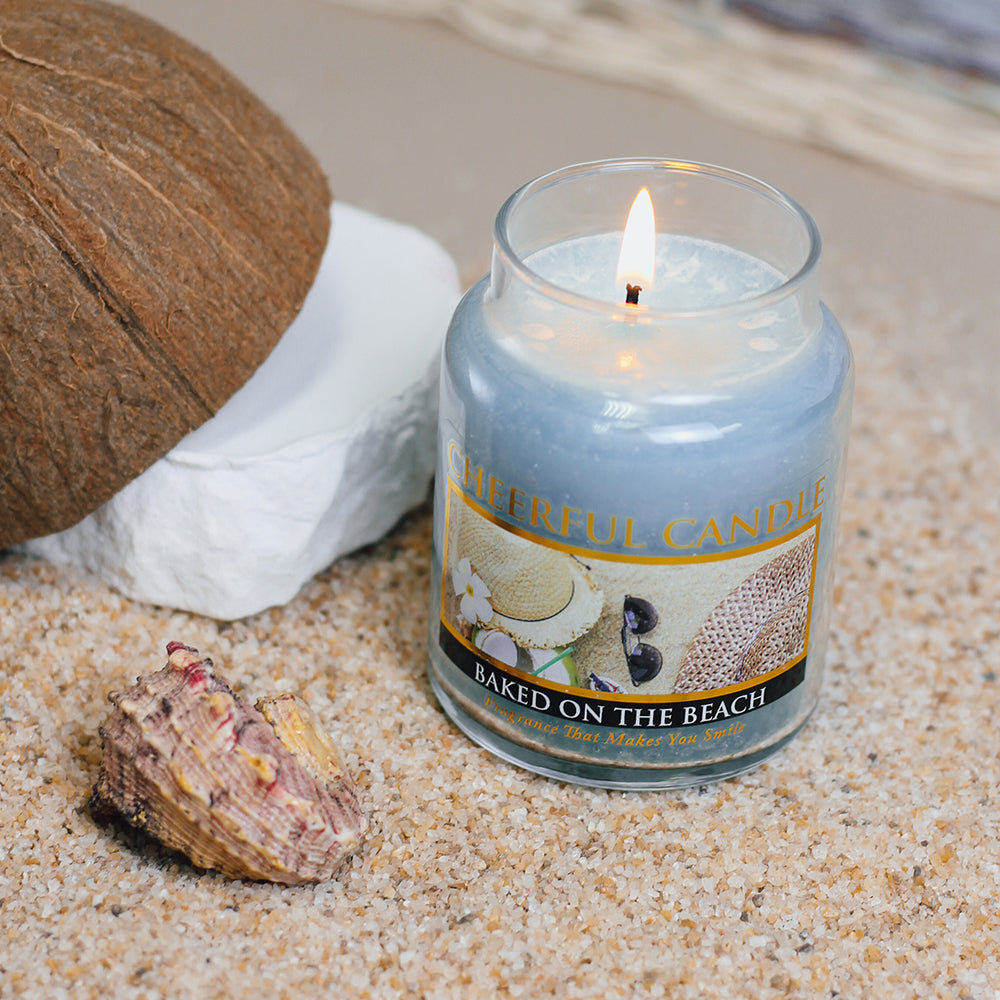 Baked on the Beach Scented Candle - 6 oz, Single Wick, Cheerful Candle