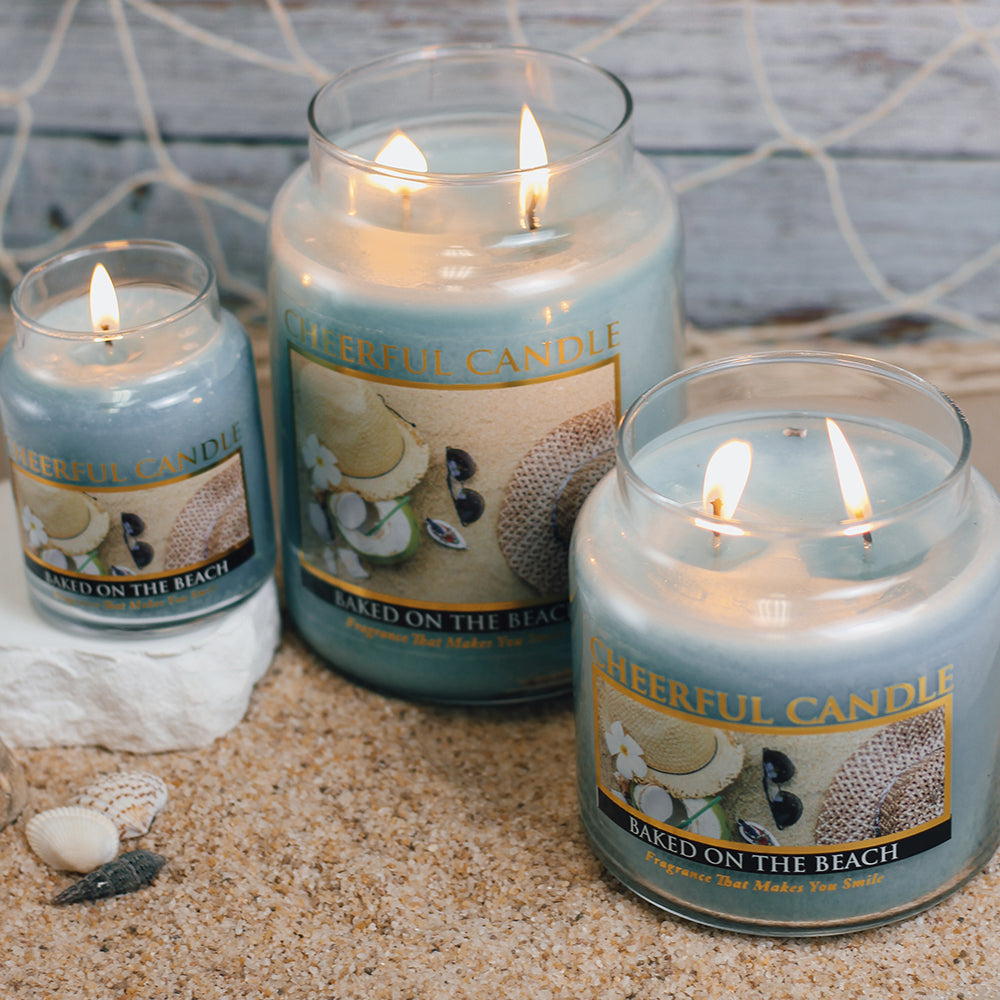 Baked on the Beach Scented Candle -16 oz, Double Wick, Cheerful Candle