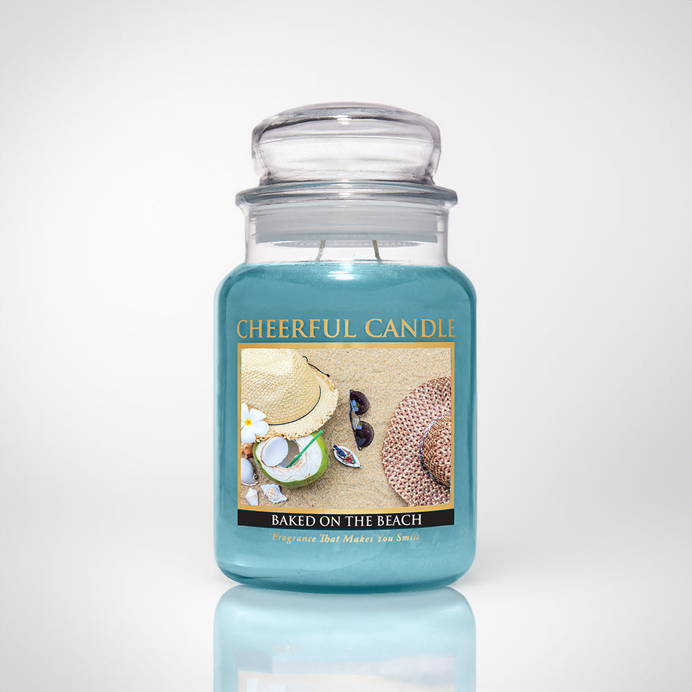Baked on the Beach Scented Candle -24 oz, Double Wick, Cheerful Candle