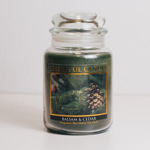 Balsam and Cedar - 24 oz Cheerful Candle