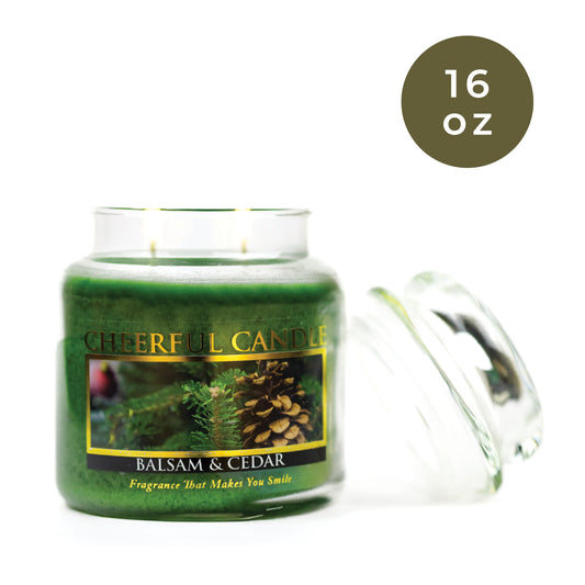 Balsam and Cedar - 16 oz Cheerful Candle