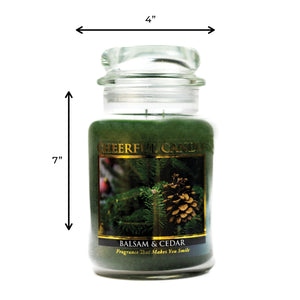 Balsam and Cedar - 24 oz Cheerful Candle
