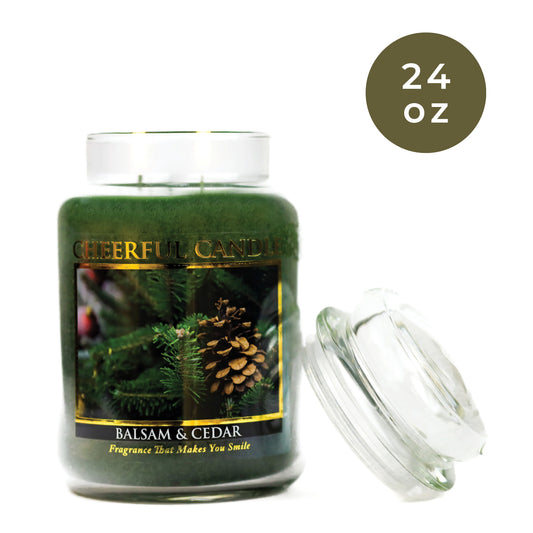 Balsam and Cedar - 24 oz Cheerful Candle