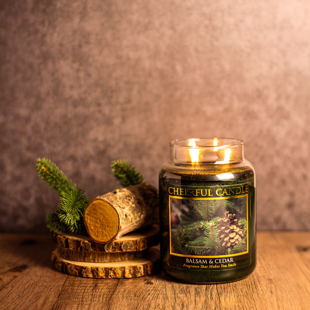 Balsam and Cedar - 24 oz Cheerful Candle