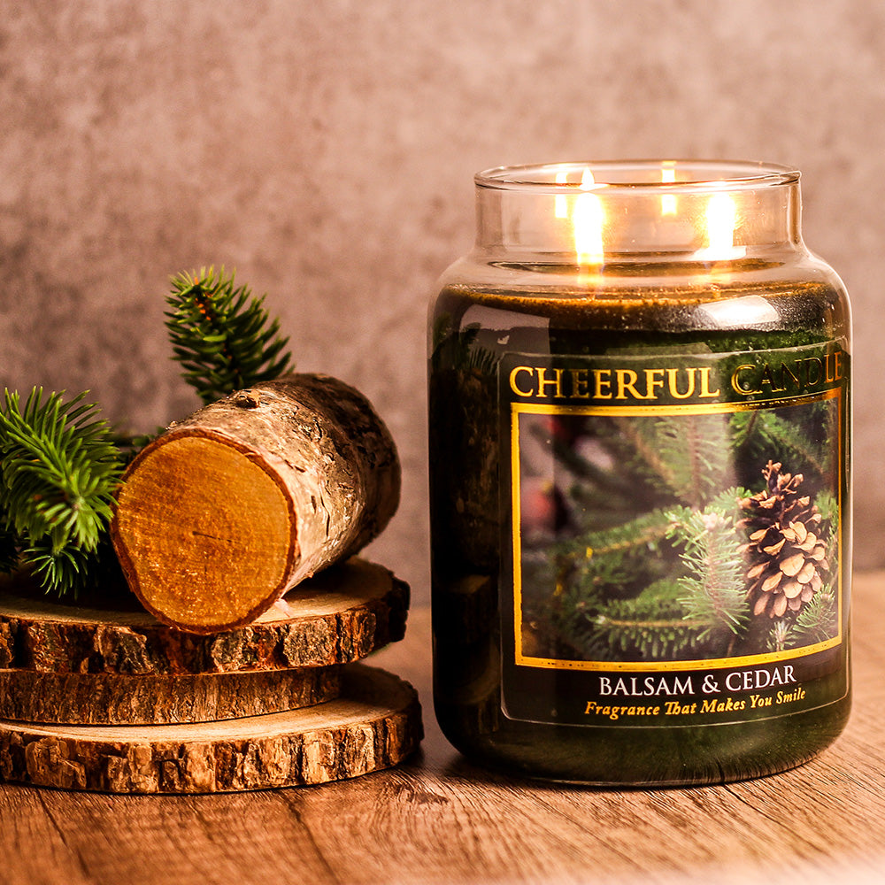 Balsam and Cedar - 24 oz Cheerful Candle