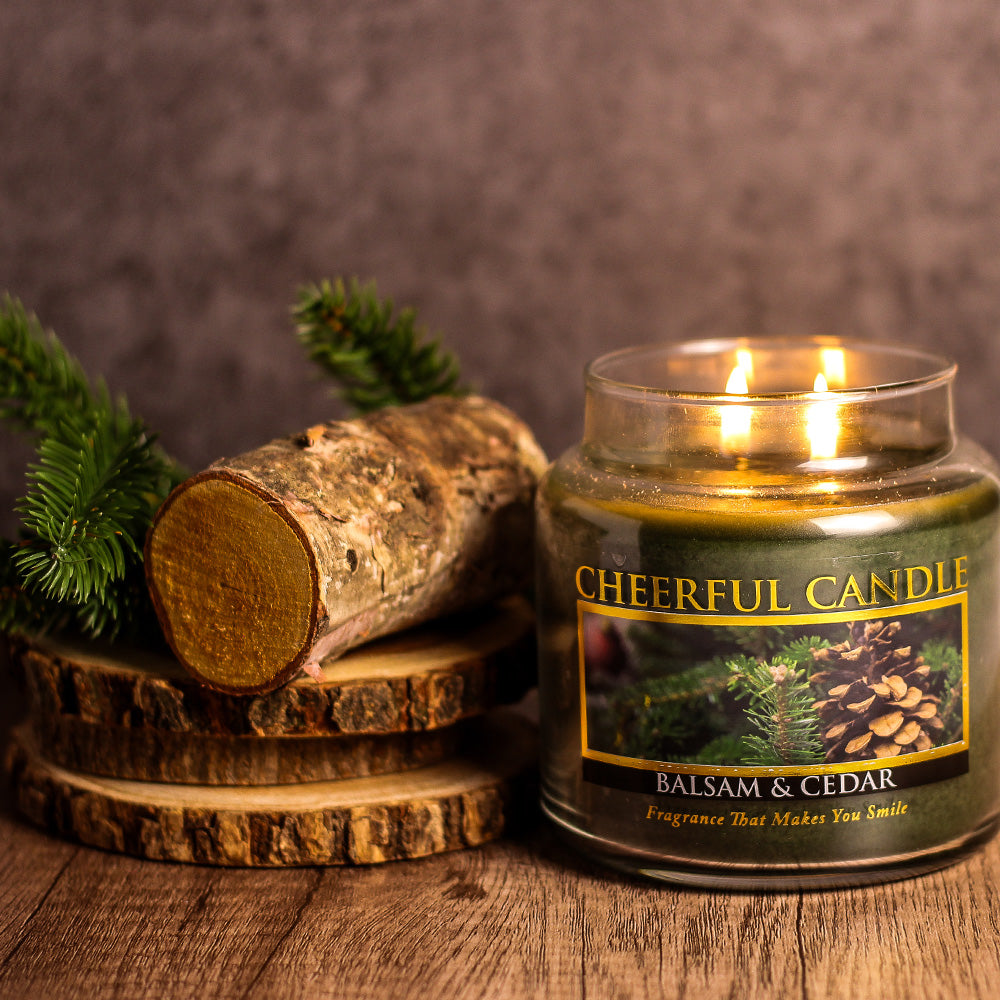 Balsam and Cedar - 16 oz Cheerful Candle