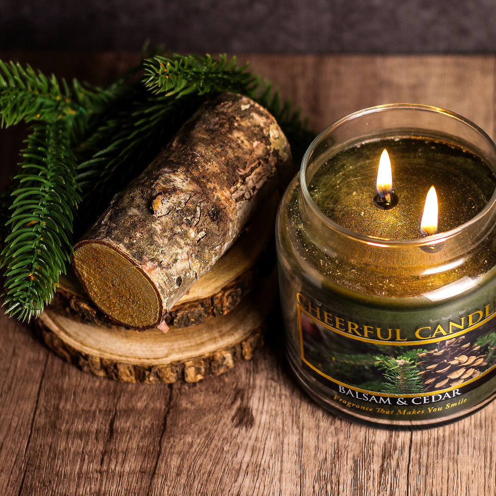 Balsam and Cedar - 16 oz Cheerful Candle