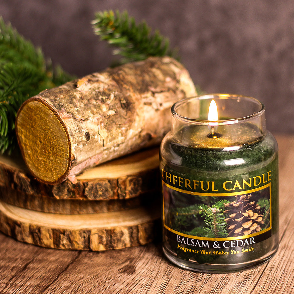 Balsam and Cedar 6oz Candle | A Cheerful Giver