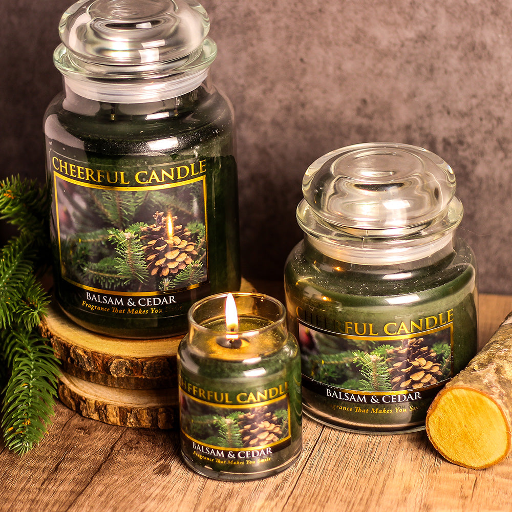 Balsam and Cedar - 6 oz Cheerful Candle