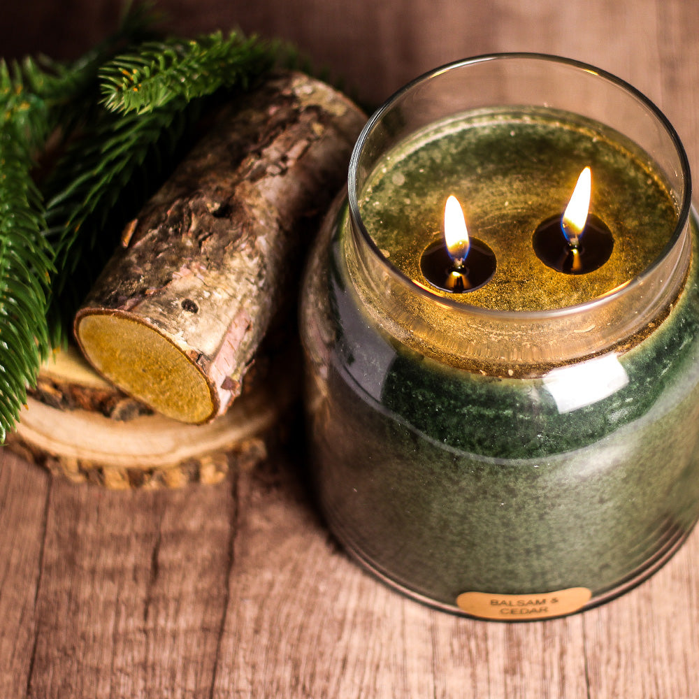 Balsam and Cedar 34oz Jar Candle | A Cheerful Giver