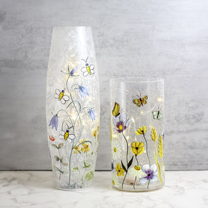 Busy Bee - Crackle Glass Vase