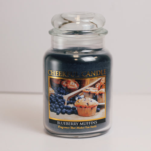 Blueberry Muffins Scented Candle -24 oz, Double Wick, Cheerful Candle