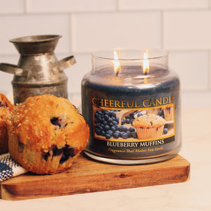 Blueberry Muffins Scented Candle -16 oz, Double Wick, Cheerful Candle