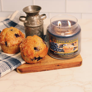 Blueberry Muffins Scented Candle -16 oz, Double Wick, Cheerful Candle