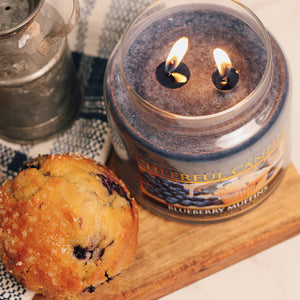 Blueberry Muffins Scented Candle -16 oz, Double Wick, Cheerful Candle