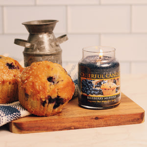 Blueberry Muffins Scented Candle - 6 oz, Single Wick, Cheerful Candle