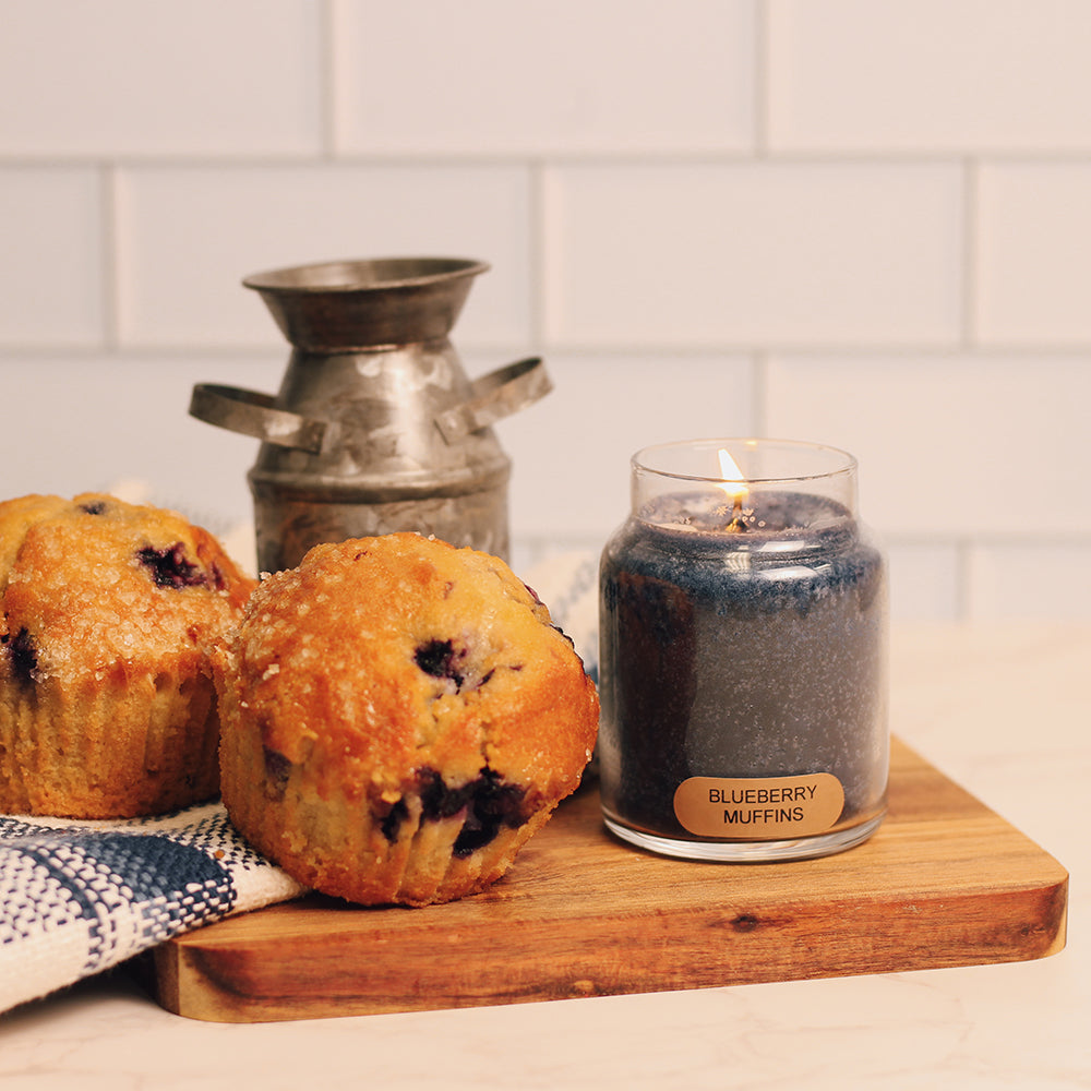 Blueberry Muffins Scented Candle - 6 oz, Single Wick, Baby Jar